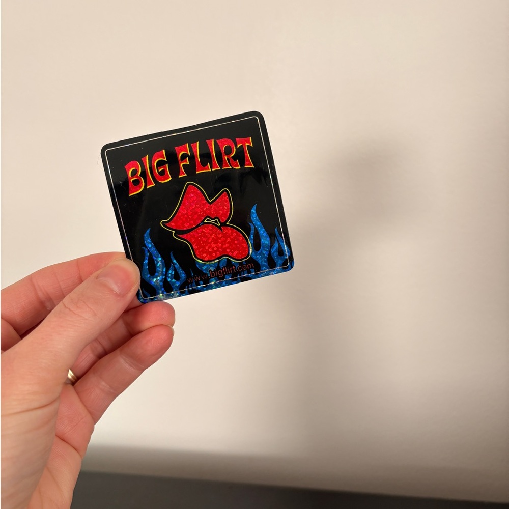 Vintage Y2K Big Flirt Red and Blue Stickers - Picture 3 of 13
